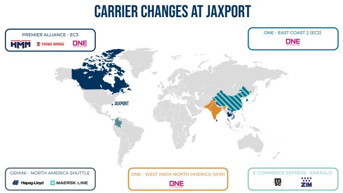 Carrier changes at JAXPORT